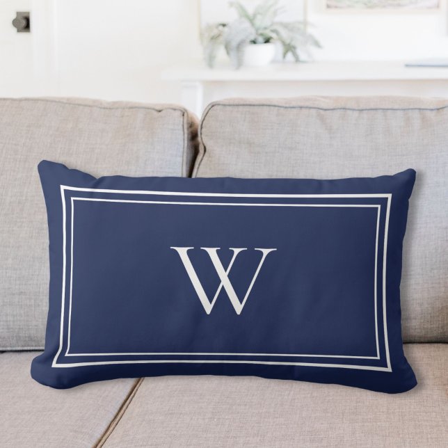 Personalised Classic Monogram Initial Name Lumbar Cushion (Creator Uploaded)