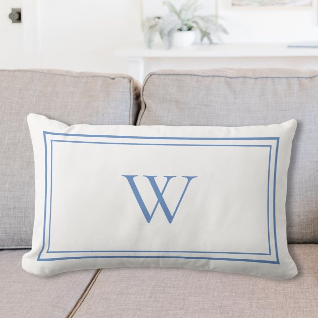 Personalised Classic Monogram Initial Name Lumbar Cushion (Creator Uploaded)
