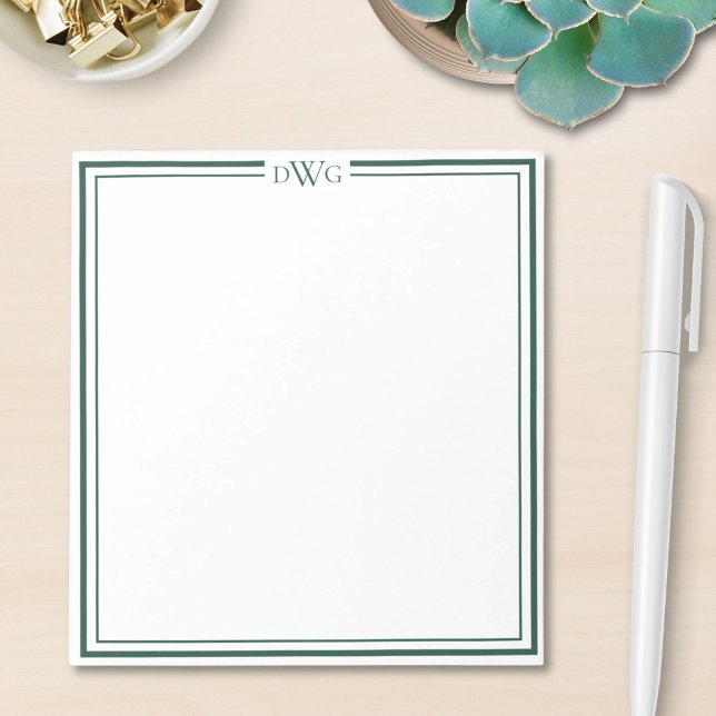 Personalised Classic Monogram Initial Name Notepad (Creator Uploaded)