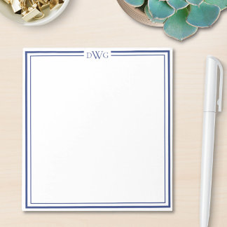 Personalised Classic Monogram Initial Name Notepad