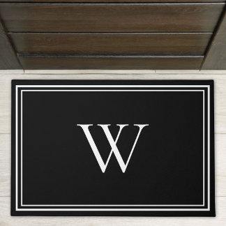 Personalised Classic Monogram Initial Name Outdoor Doormat