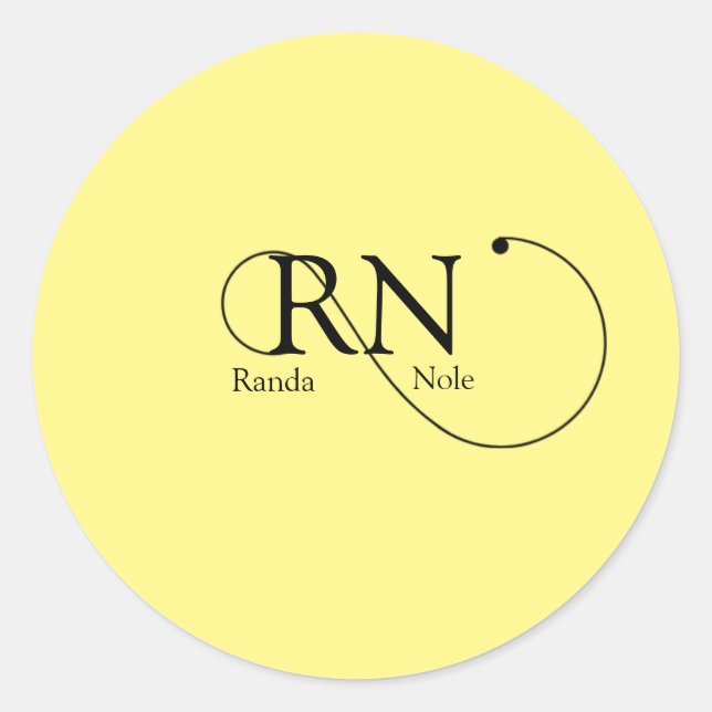 Personalised  classic round sticker (Front)
