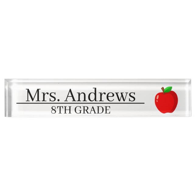 Personalised Classroom Educator Office Name Nameplate (Front)