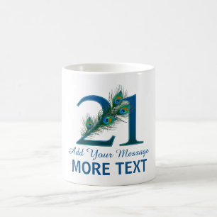 Personalised classy 21st birthday 21 mug