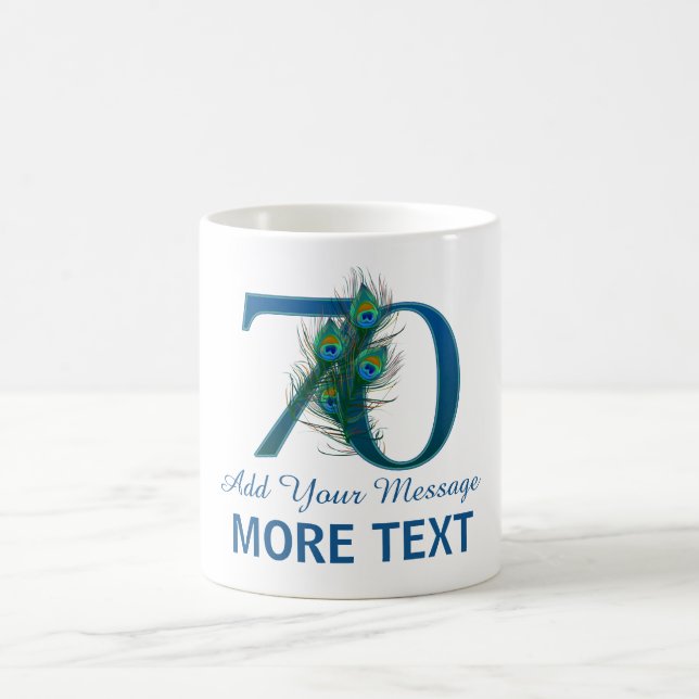 Personalised classy 70th birthday 70 mug (Center)