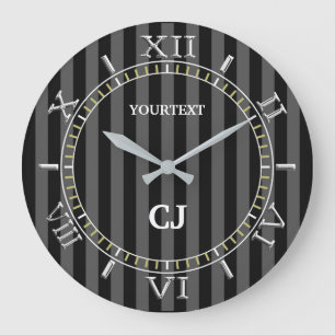 Personalised Classy Vertical Stripes Dial on a Large Clock