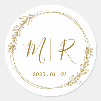 Personalised Clear Stickers for Wedding Favours & 
