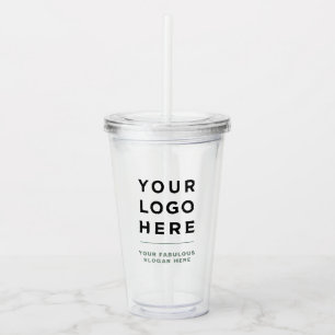 Personalised Clear Tumbler with Straw