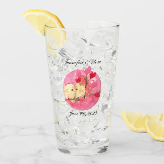 Personalised Clear Wedding Favour Glass