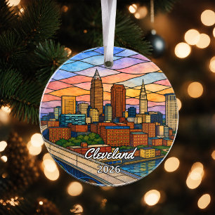 Personalised Cleveland Acrylic Ornament, Custom Oh Ornament