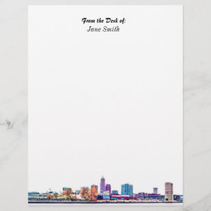Personalised Cleveland Skyline Letterhead