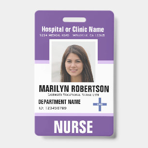 Personalised Clinic Hospital Employee Badge ID Badge