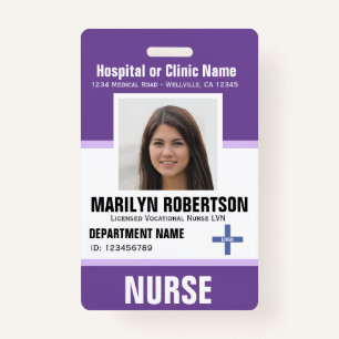 Personalised Clinic Hospital Employee Badge ID Badge