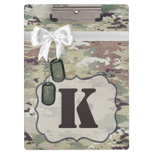 Personalised Clip Board Army OCP Camo Uniform Camo (Front)