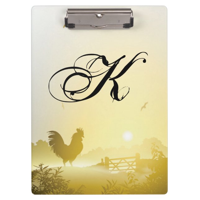 Personalised Clip Board Sunny Morning Farm Country (Front)