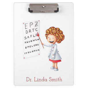 Personalised clipboard with a doctor illustration