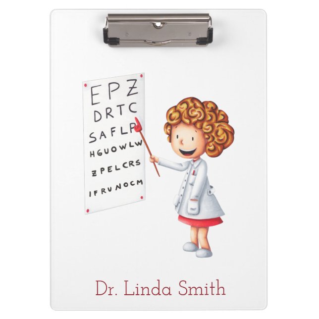 Personalised clipboard with a doctor illustration (Front)