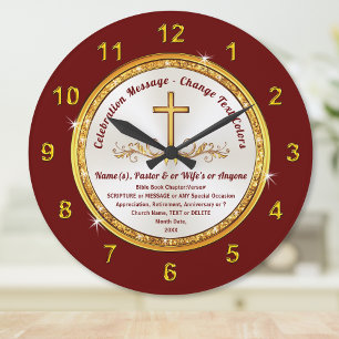 Personalised, Clock with Bible Verse, Change Colou