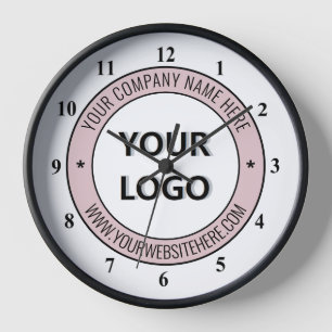 Personalised Clock Your Logo and Text Company Gift