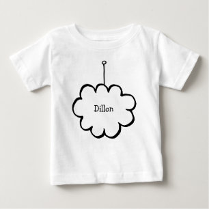 Personalised Cloud on a String Baby T-Shirt