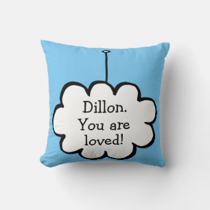 Personalised Cloud on a String Cushion