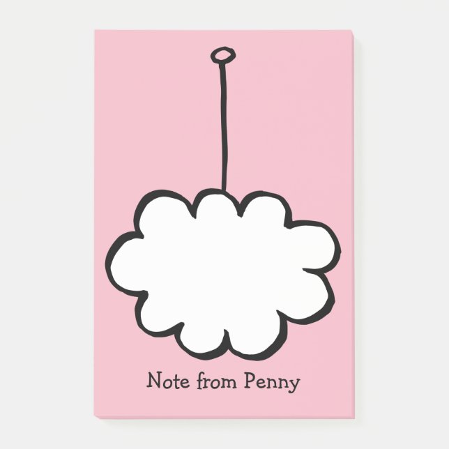 Personalised Cloud on a String Post-it Notes (Front)
