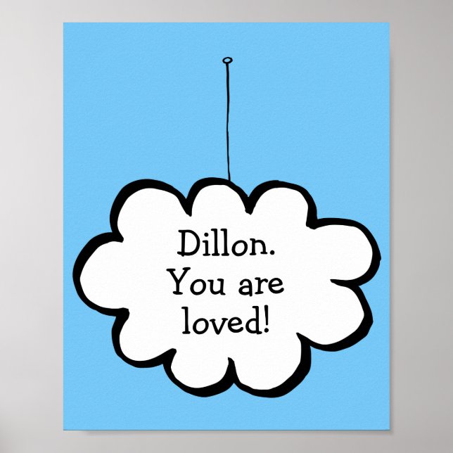 Personalised Cloud on a String Poster (Front)