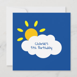 Personalised Cloud & Sunshine Birthday Invitation