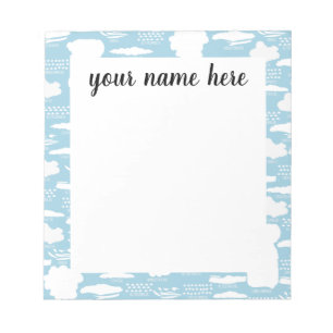 Personalised Clouds Notepad