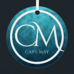 Personalised CM Cape May NJ Beach Christmas Metal Tree Decoration<br><div class="desc">CM Cape May NJ Beach Holiday Christmas Tree Ornament - It can be personalised with a name,  year or any text that you wish to add.  -</div>