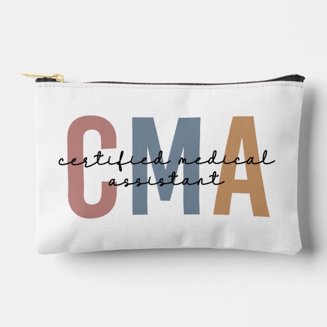 Personalised CMA Certified Medical Assistant Accessory Pouch (Front)