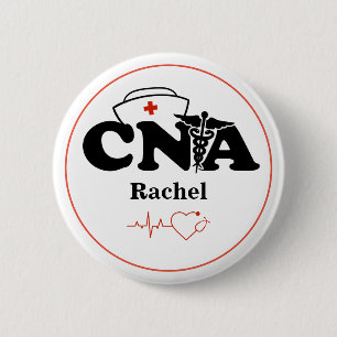 Personalised CNA Certified Nursing Assistant   6 Cm Round Badge