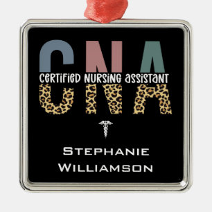 Personalised CNA Certified Nursing Assistant Metal Ornament