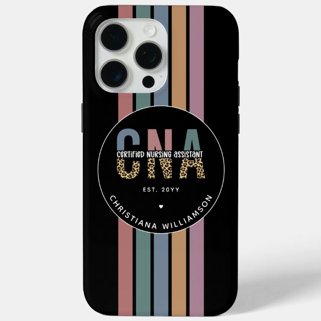 Personalised CNA Retro Certified Nursing Assistant Case-Mate iPhone Case (Back)