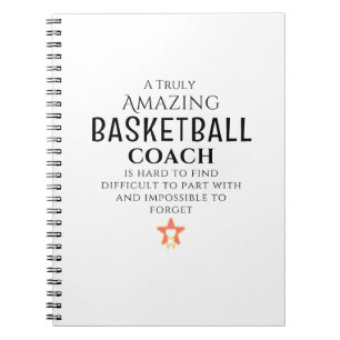 Personalised Coach Appreciation Notebook