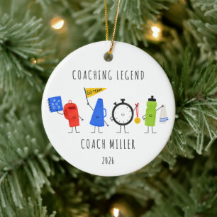 Personalised Coach Christmas Ornament