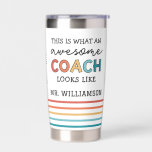 Personalised Coach Funny Awesome Coach Insulated Tumbler<br><div class="desc">Awesome Coach | Best Coach Ever | Funny Coach Personalised Gifts!</div>