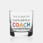 Personalised Coach Funny Awesome Coach Whiskey Glass<br><div class="desc">Awesome Coach | Best Coach Ever | Funny Coach Personalised Gifts!</div>