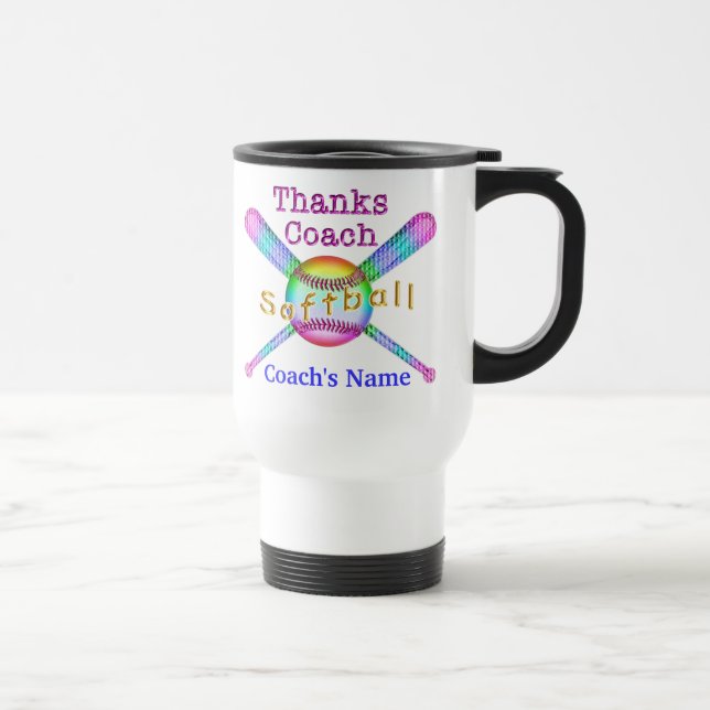 Personalised Coach Mugs Softball Coach Gift Ideas (Right)