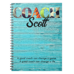 Personalised Coach name players  Notebook