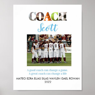 Personalised Coach name Poster