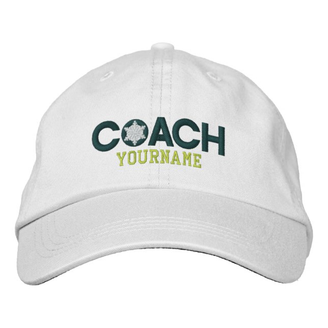 Personalised Coach Snowflakes Embroidered Hat (Front)