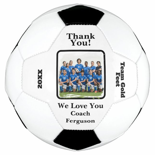 Personalised Coach Soccer Custom Keepsake Foot  Ball (Front)
