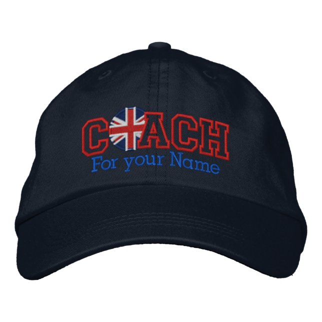 Personalised Coach with your name Embroidered Hat (Front)