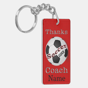 Personalised Coaches Gifts Soccer, Soccer Keychain