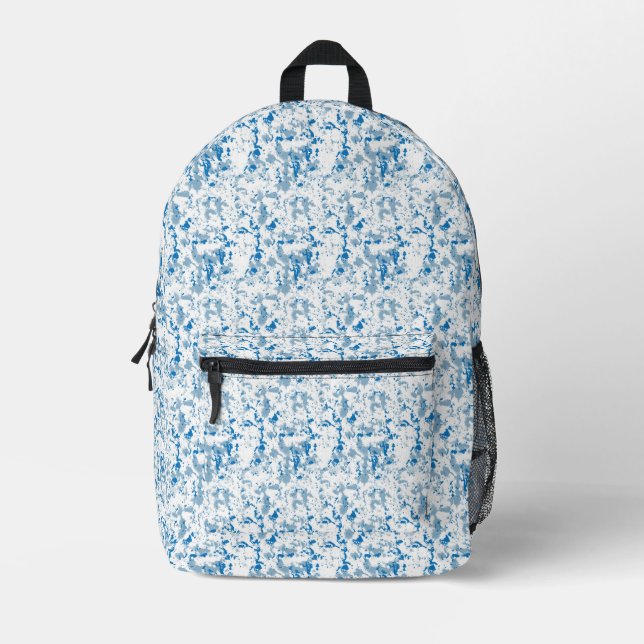 Personalised Coastal Blue Name Backpack (Front)