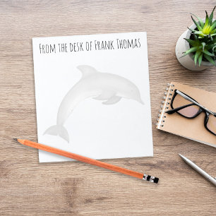 Personalised Coastal Dolphin Ocean Desk Stationery Notepad