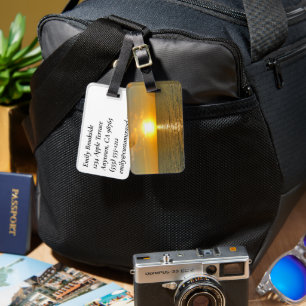 Personalised Coastal Ocean View Sunset Luggage Tag