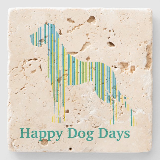 Personalised Coaster with modern Great Dane Illu (Front)