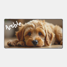 Personalised Cockapoo Puppy Desktop Mat 